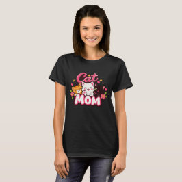Trendy Cat Mom T-Shirt | Cute Colorful Cats Shirt 
