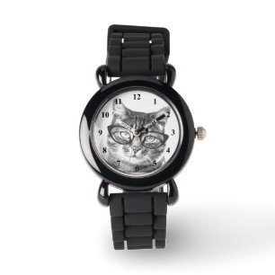 Trendy cat watch for women horloge