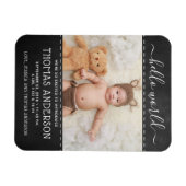 Trendy Chalkboard Fotoaankondiging Magneet (Horizontaal)