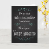 Trendy Chalkboard voor administratief personeel Kaart (Gele Bloem)