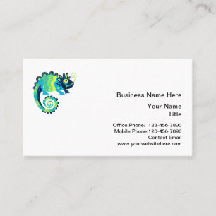 Trendy Chameleon Animal Logo Visitekaartjes