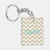 Trendy Chevron AcrylSleutelhanger Sleutelhanger (Voorkant Links)