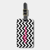 Trendy Chevron Bagagelabel (Voorkant verticaal)
