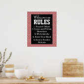 Trendy Chevron Classroom Rules Poster (Keuken)