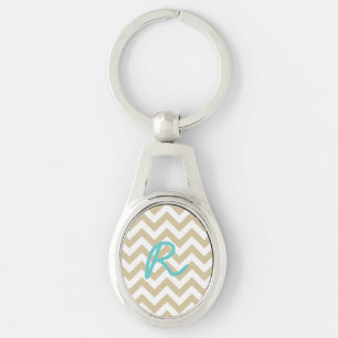 Trendy Chevron Metal Sleutelhanger