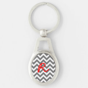 Trendy Chevron Metal Sleutelhanger