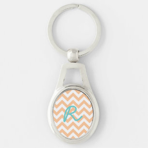 Trendy Chevron Metal Sleutelhanger