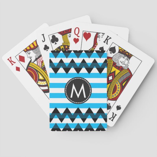 Trendy Chevron Stripes Pattern #10 Pokerkaarten (Achterkant)