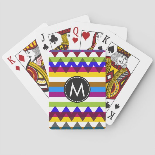 Trendy Chevron Stripes Pattern #14 Pokerkaarten (Achterkant)