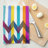 Trendy Chevron Stripes Pattern #21 Theedoek (Quarter Fold)