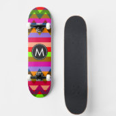 Trendy Chevron Stripes Pattern #25 Skateboard (Voorkant)