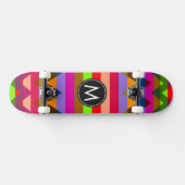 Trendy Chevron Stripes Pattern #25 Skateboard (Horizontaal)