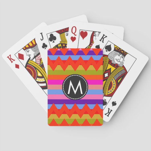 Trendy Chevron Stripes Pattern #29 Pokerkaarten (Achterkant)