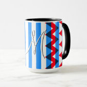 Trendy Chevron Stripes Pattern #5 Mok (Voorkant rechts)