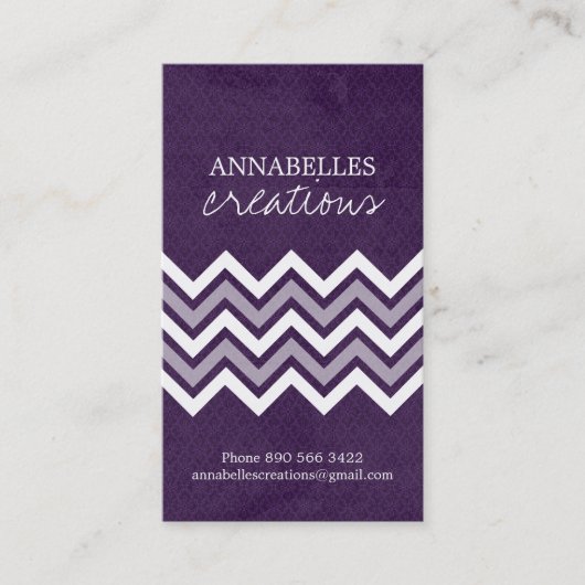 Trendy Chevron Visitekaartjes (Voorkant)