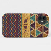 Trendy Chevrons Triangles Faux Gold Foil Glitter Case-Mate iPhone Case (Achterkant (horizontaal))