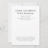 Trendy Chic 2 Foto's Afstuderen Open Huis Aankondiging (Achterkant)