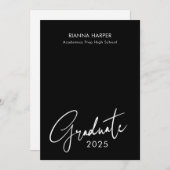 Trendy Chic 2 Foto's Afstuderen Open Huis Aankondiging (Voorkant / Achterkant)