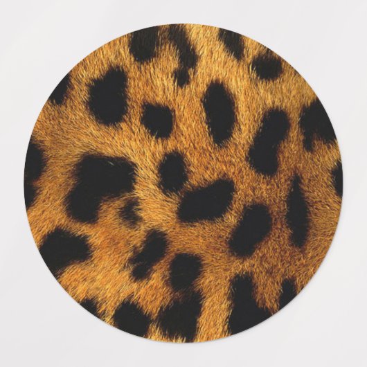 trendy chic animal patroon brown leopard print labels (Design 1)