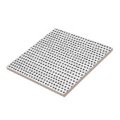 Trendy Chic Black en White Stippen Pattern Tegeltje (Zijkant)