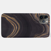 Trendy Chic Black Gold Agate Marble Case-Mate iPhone Case (Achterkant (horizontaal))