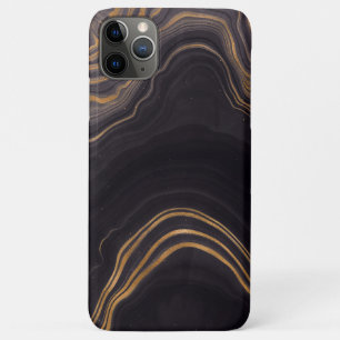 Trendy Chic Black Gold Agate Marble iPhone 11 Pro Max Hoesje