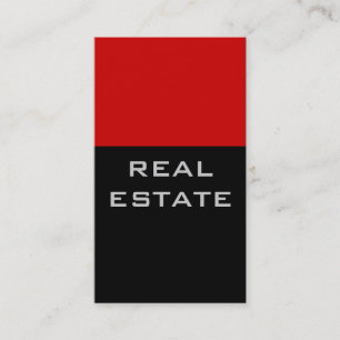 Trendy Chic Black Red Striped Agent Visitekaartje