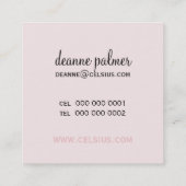 TRENDY chic boutique CARTE DE VISITE rayure rose (Dos)