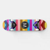 Trendy Chic Chevron Stripes Pattern #4 Skateboard (Horizontaal)