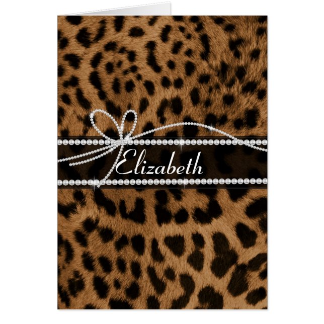 Trendy chic girly bruine leopard (Voorkant)