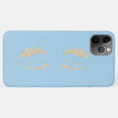 Trendy Chic Glitter Gouden Nep Wimpers Case-Mate iPhone Case (Achterkant (horizontaal))