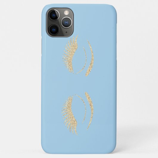 Trendy Chic Glitter Gouden Nep Wimpers Case-Mate iPhone Case (Achterkant)