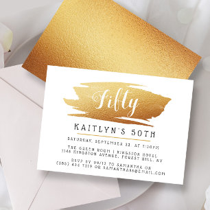 Trendy & Chic Goud Folie Dames Verjaardag Kaart