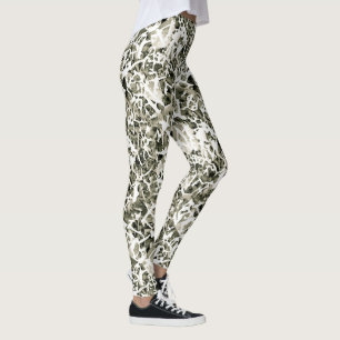 Trendy Chic Lavishly over Winter White Camo Leggings