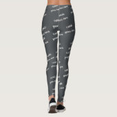 Trendy Chic Meme Sjabloon Maak Je Eigen Aangepaste Leggings (Achterkant)