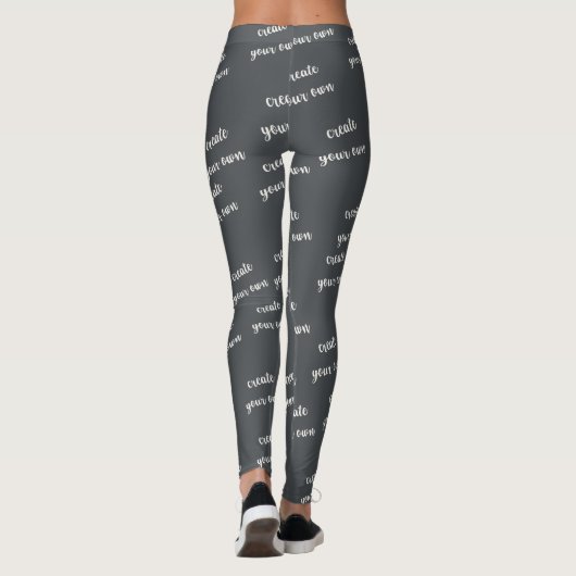 Trendy Chic Meme Sjabloon Maak Je Eigen Aangepaste Leggings (Achterkant)
