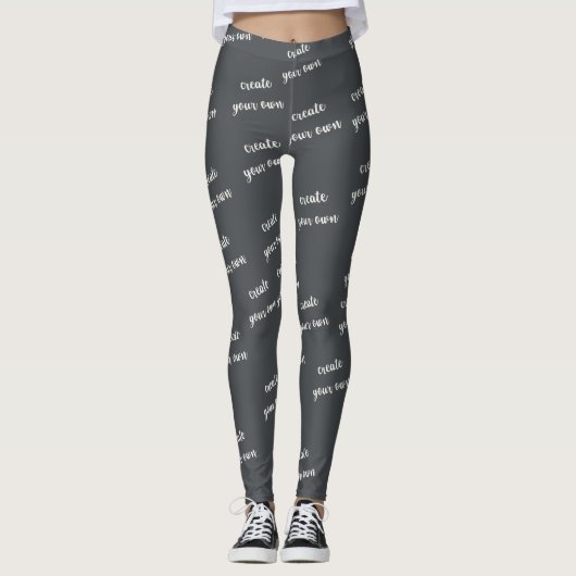 Trendy Chic Meme Sjabloon Maak Je Eigen Aangepaste Leggings (Voorkant)