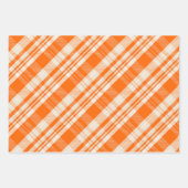 Trendy & Chic Orange & Cream Plaid Patterns Inpakpapier Vel (Voorkant 3)
