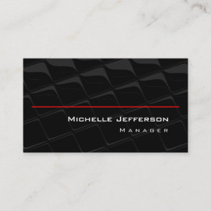 Trendy Chic Pattern Grey Black Red Visitekaartje