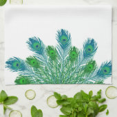 Trendy Chic Peacock Feathers Theedoek (Gevouwen)