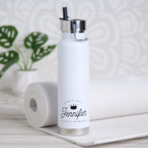 Trendy Chic Pilates Prinses Zwarte Typografie