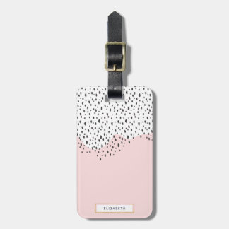 Trendy Chic Pink en Black Bagagelabel