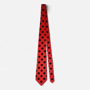 Trendy & Chic rood & zwart streeppatroon Stropdas