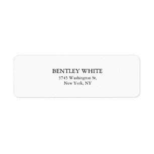 Trendy Chic White — stijlvol, eenvoudig laagje Etiket