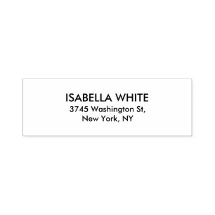 Trendy Chic Witte Achtergrond Eenvoudig Eenvoudig Zelfinktende Stempel