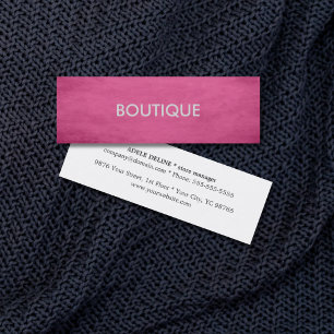 Trendy chique getextureerde roze Mode Boutique Mini Visitekaartje