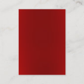 Trendy chubby modern red background visitekaartje (Achterkant)