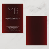 Trendy chubby modern red background visitekaartje (Voorkant / Achterkant)