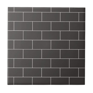 Trendy Classic Black Subway Ceramic Tile Tegeltje