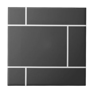 Trendy Classic Black Subway Ceramic Tile Tegeltje